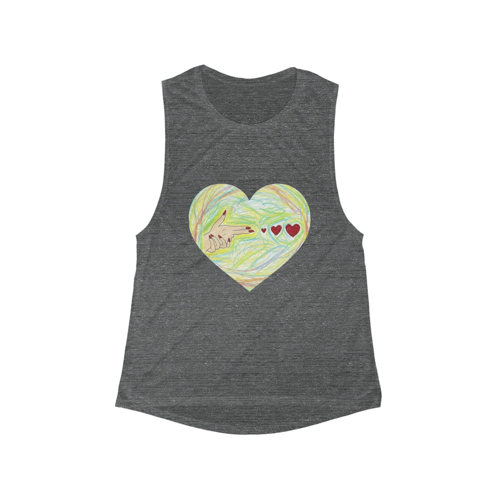 Hand-Drawn Heart with Arrow Tank