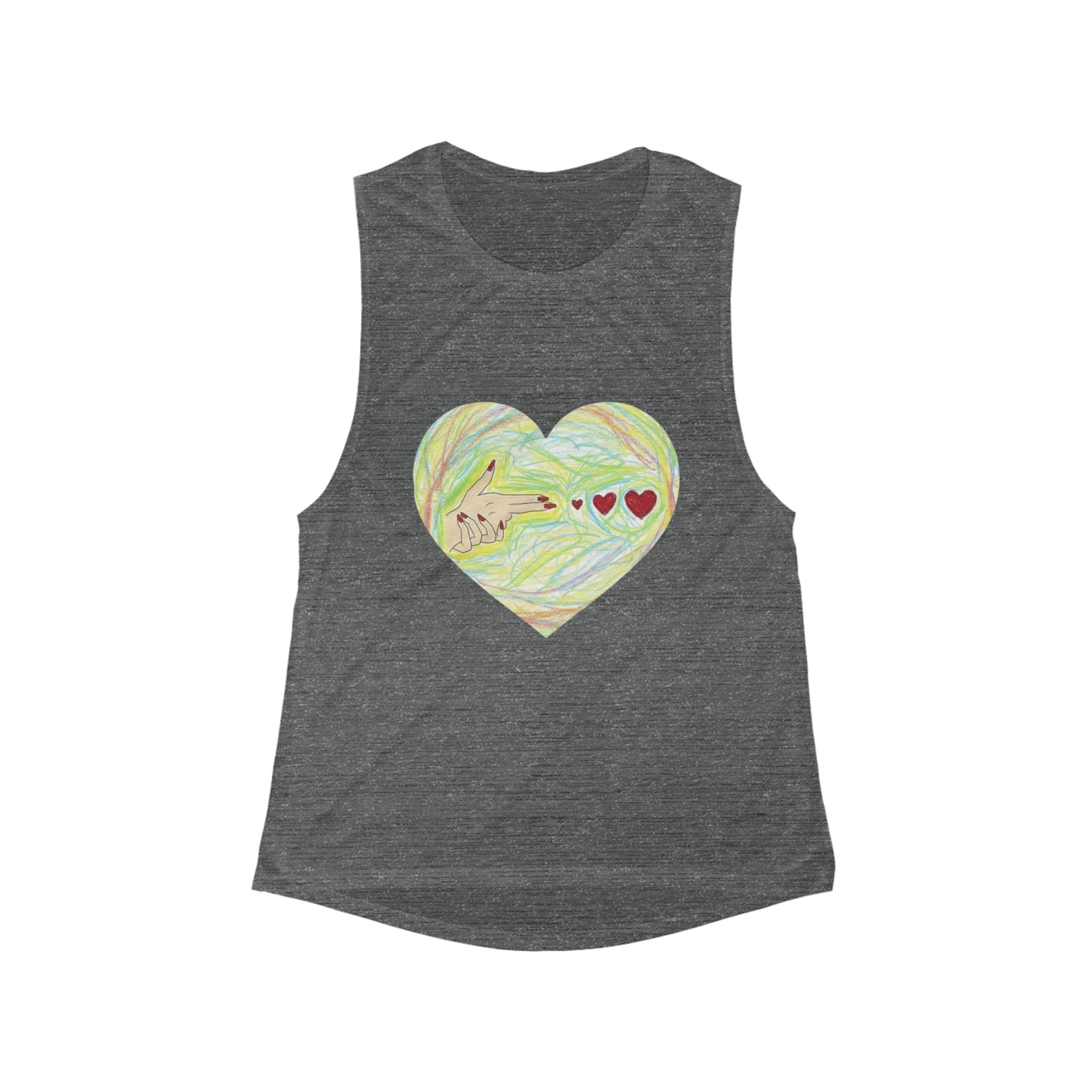 Hand-Drawn Heart with Arrow Tank