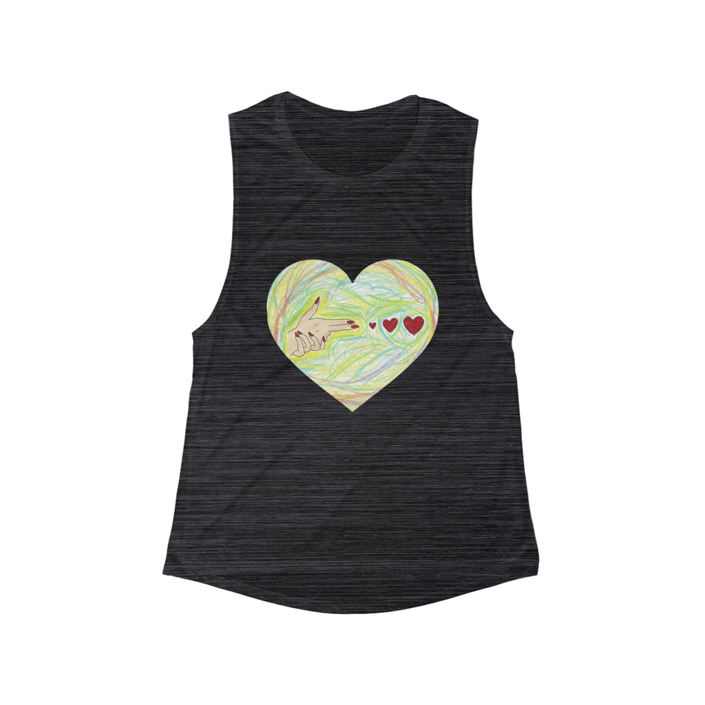 Hand-Drawn Heart with Arrow Tank