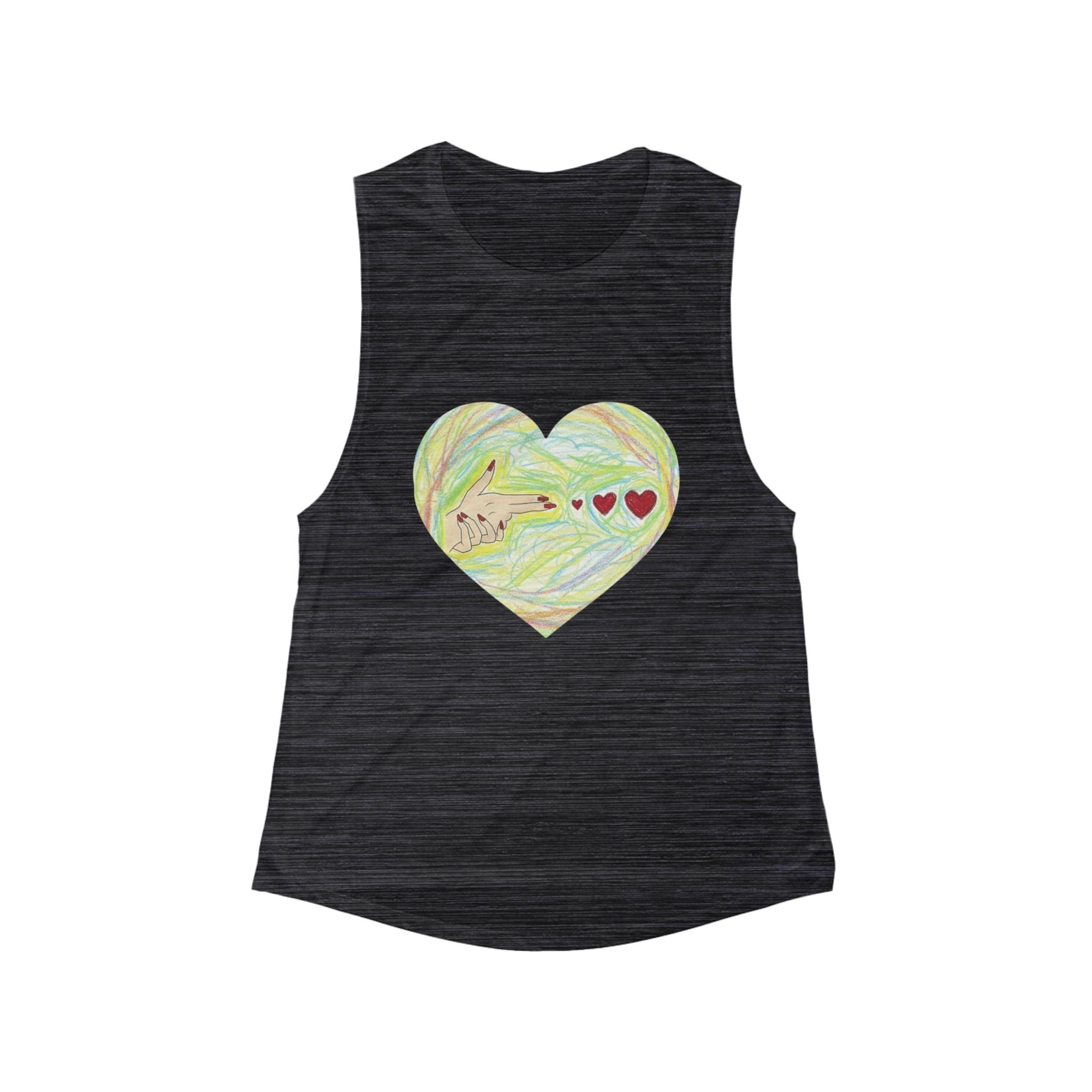 Hand-Drawn Heart with Arrow Tank