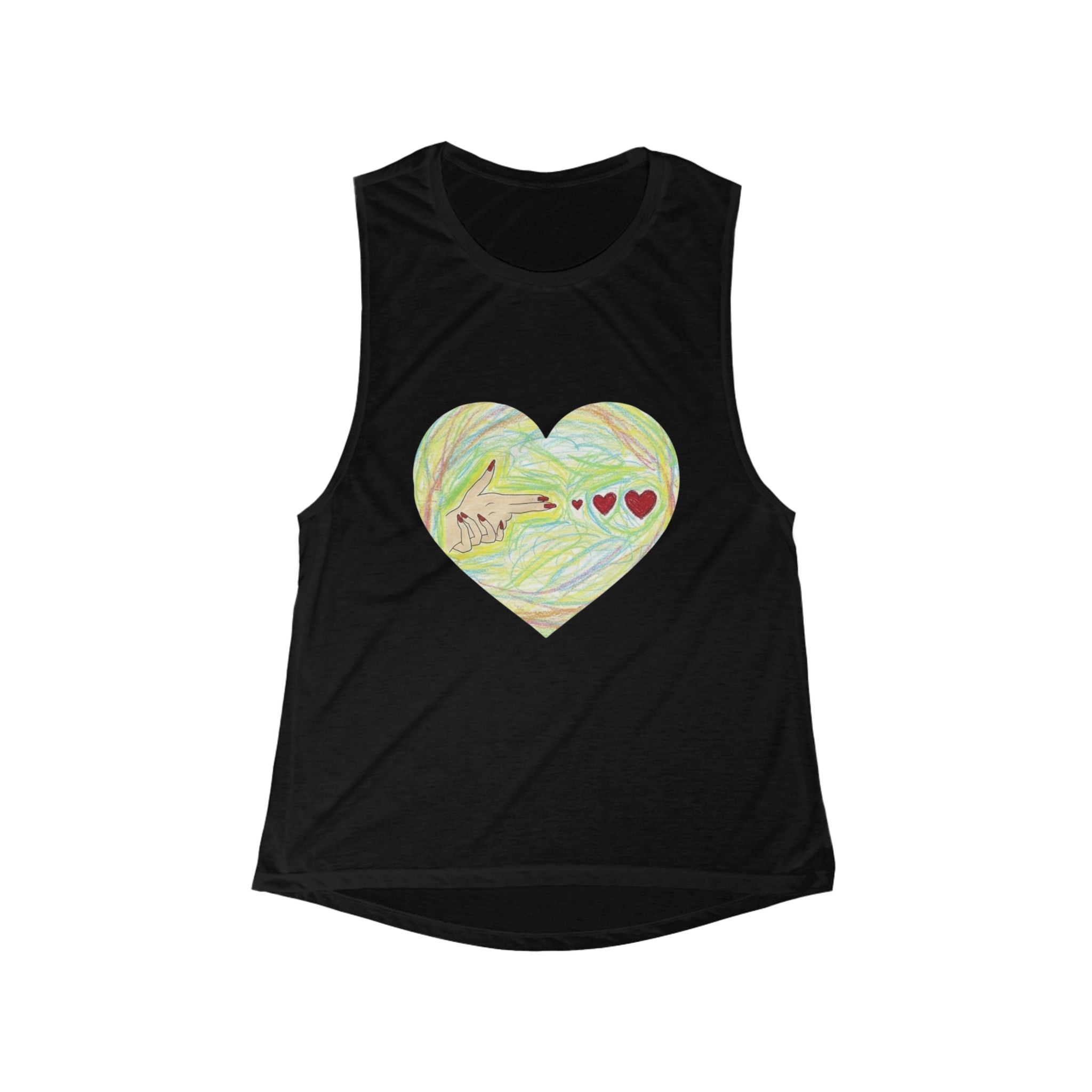 Hand-Drawn Heart with Arrow Tank