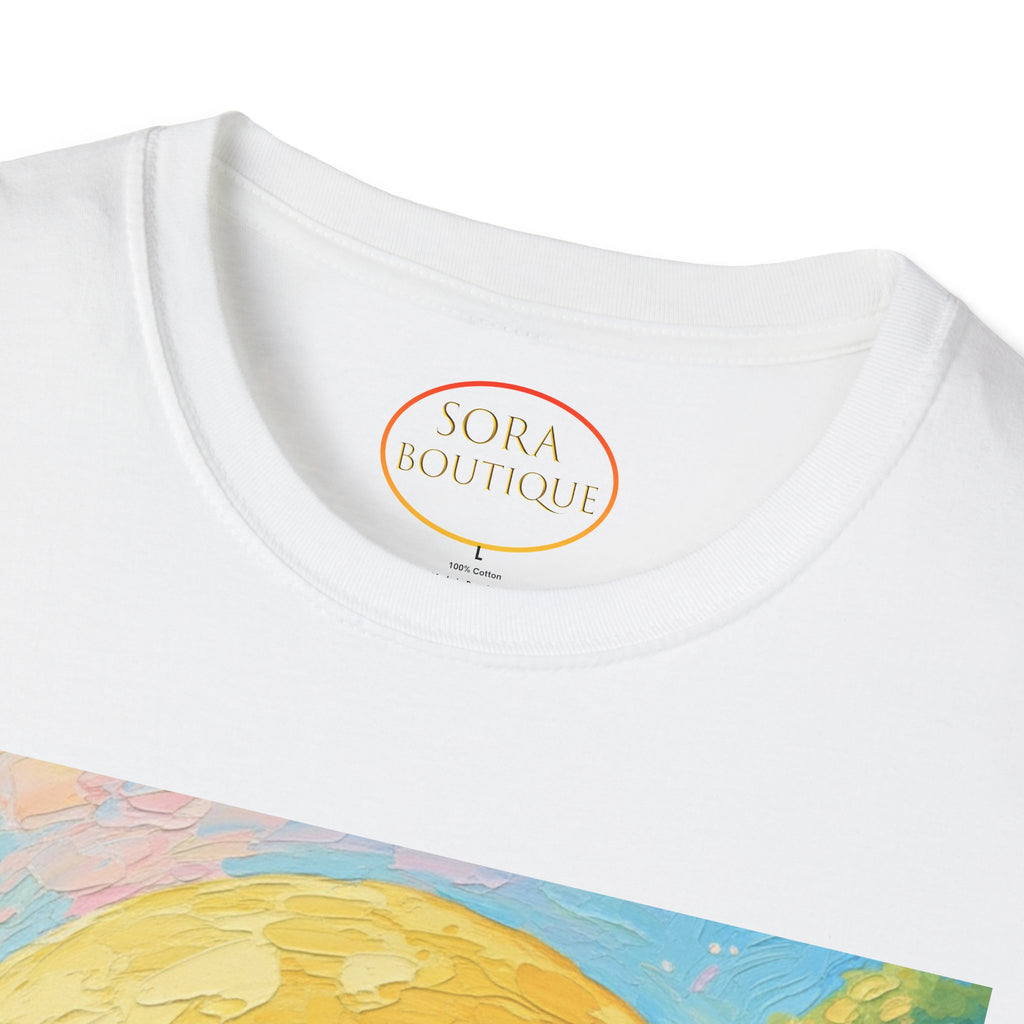 Smiley Face Painting T-Shirt | Vintage Smiley Art, 'salut' Text