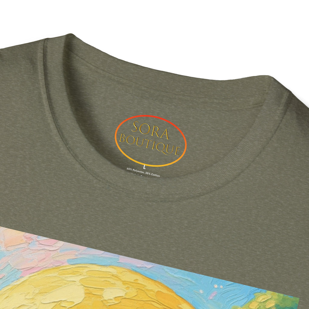 Smiley Face Painting T-Shirt | Vintage Smiley Art, 'salut' Text