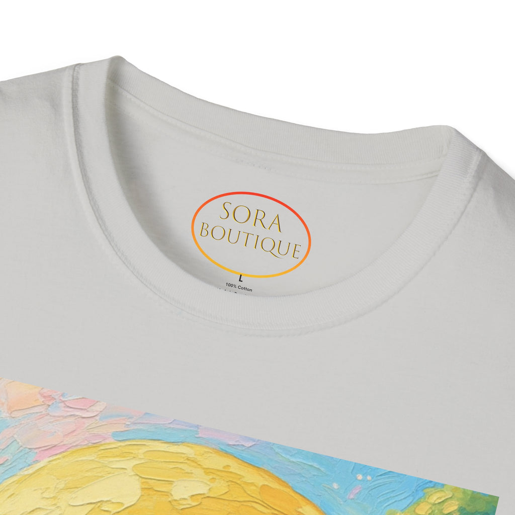Smiley Face Painting T-Shirt | Vintage Smiley Art, 'salut' Text