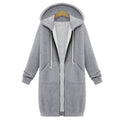 Women's Autumn Winter ThickenHoodies Parkas Loose Hooded Jackets
