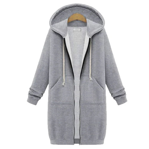 Women's Autumn Winter ThickenHoodies Parkas Loose Hooded Jackets