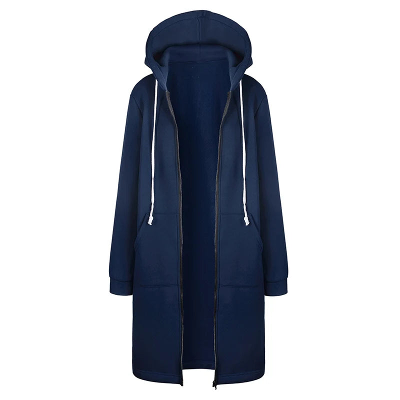 Women's Autumn Winter ThickenHoodies Parkas Loose Hooded Jackets