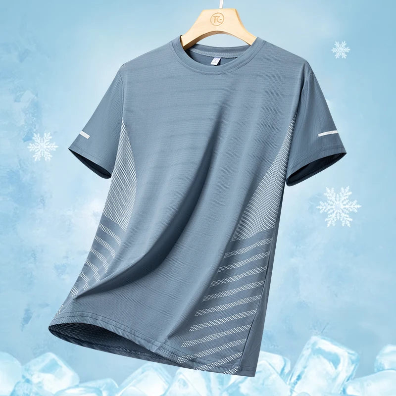 Men's Cooling Running T-Shirt - Quick-Dry Breathable Mesh Athletic Top