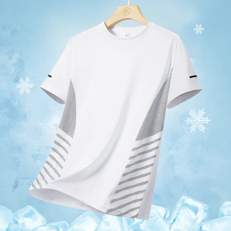Men's Cooling Running T-Shirt - Quick-Dry Breathable Mesh Athletic Top