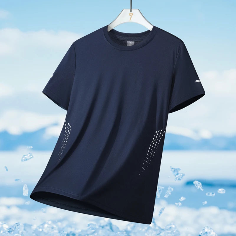 Men's Cooling Running T-Shirt - Quick-Dry Breathable Mesh Athletic Top