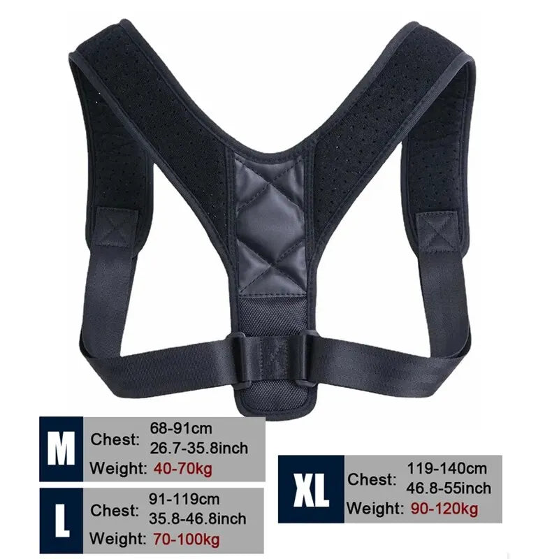 Back Posture Corrector Belt - Adjustable Support Brace for Men & Women