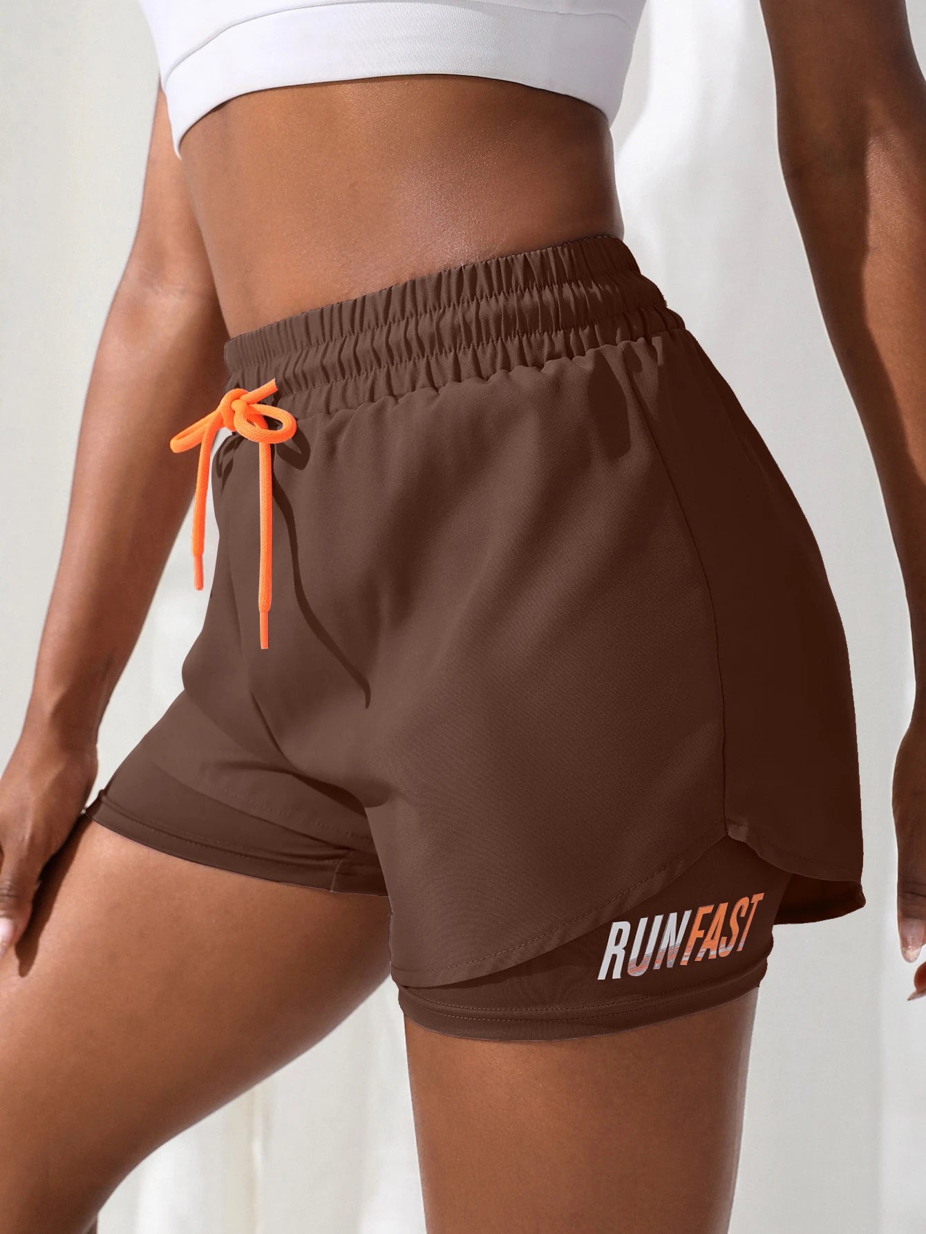 Women's High Waist Yoga Shorts - 4-Way Stretch Athletic Running Shorts