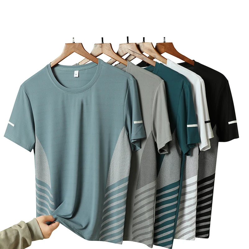 Men's Cooling Running T-Shirt - Quick-Dry Breathable Mesh Athletic Top