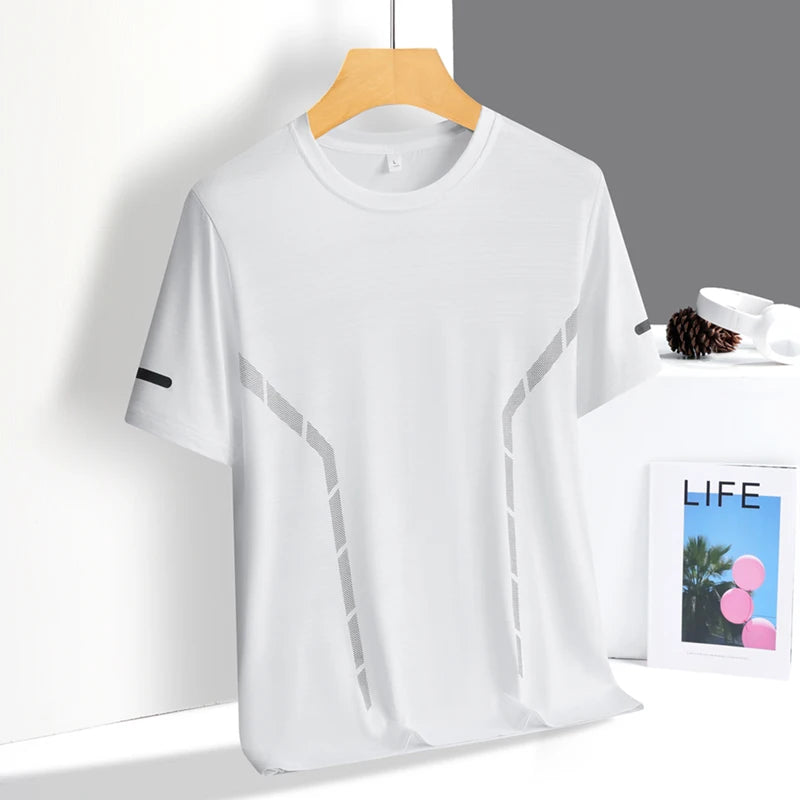 Men's Cooling Running T-Shirt - Quick-Dry Breathable Mesh Athletic Top