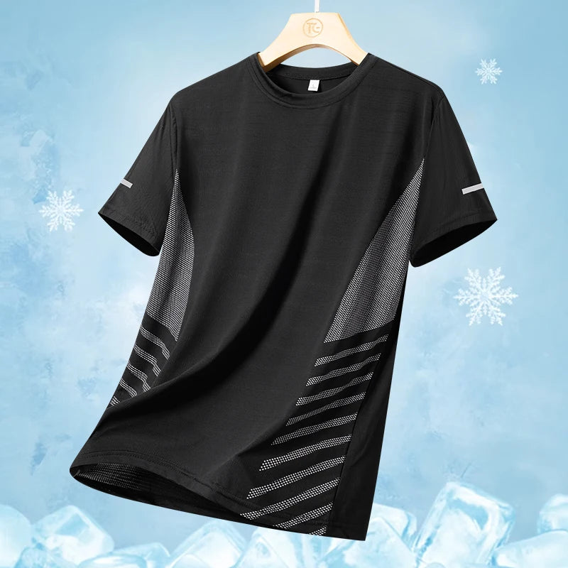 Men's Cooling Running T-Shirt - Quick-Dry Breathable Mesh Athletic Top