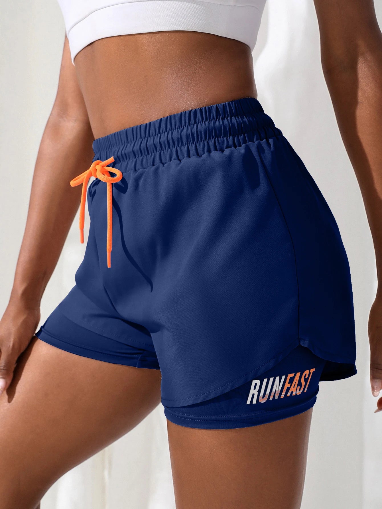 Women's High Waist Yoga Shorts - 4-Way Stretch Athletic Running Shorts