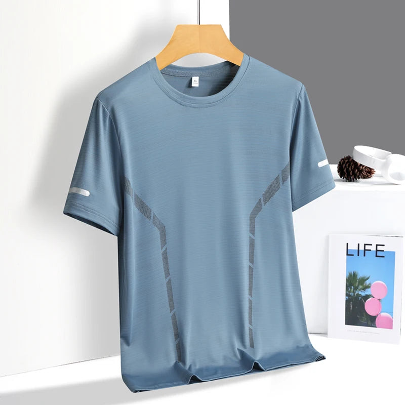 Men's Cooling Running T-Shirt - Quick-Dry Breathable Mesh Athletic Top