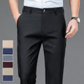 Men's Stretch Dress Pants - Smart Casual Straight Fit Trousers