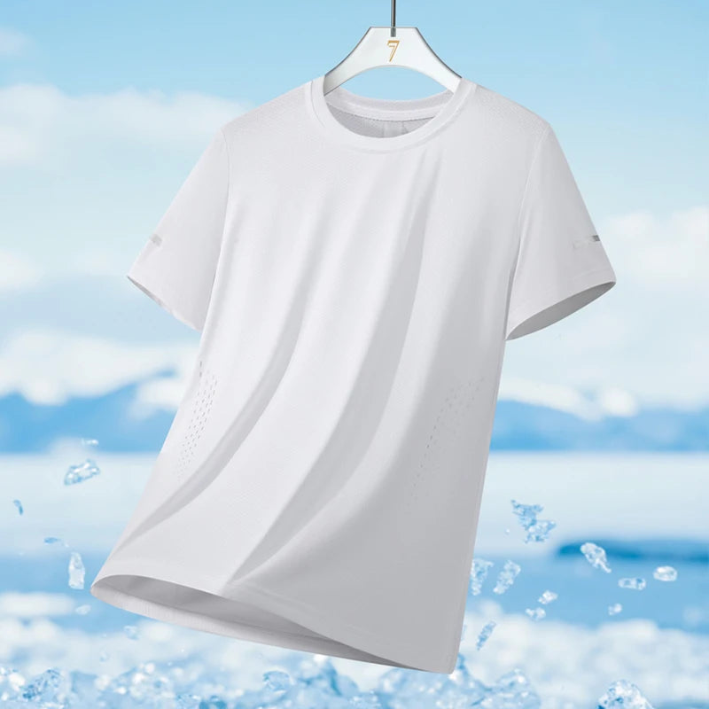 Men's Cooling Running T-Shirt - Quick-Dry Breathable Mesh Athletic Top