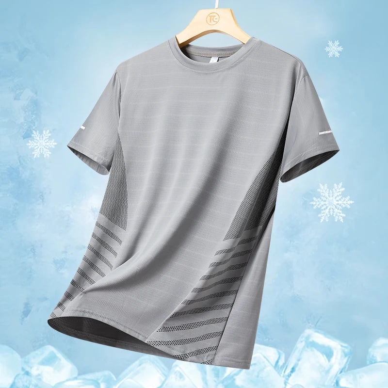 Men's Cooling Running T-Shirt - Quick-Dry Breathable Mesh Athletic Top