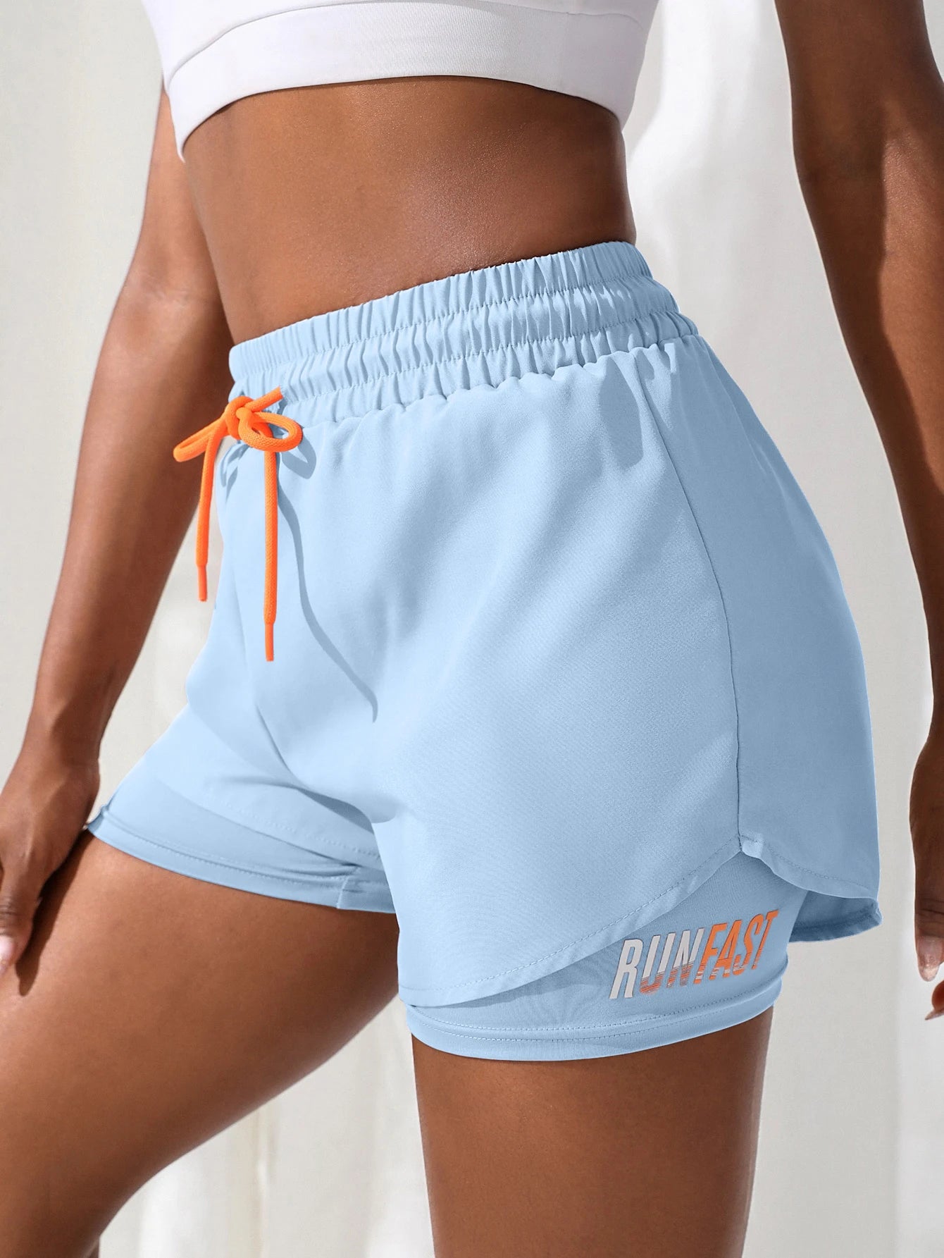 Women's High Waist Yoga Shorts - 4-Way Stretch Athletic Running Shorts