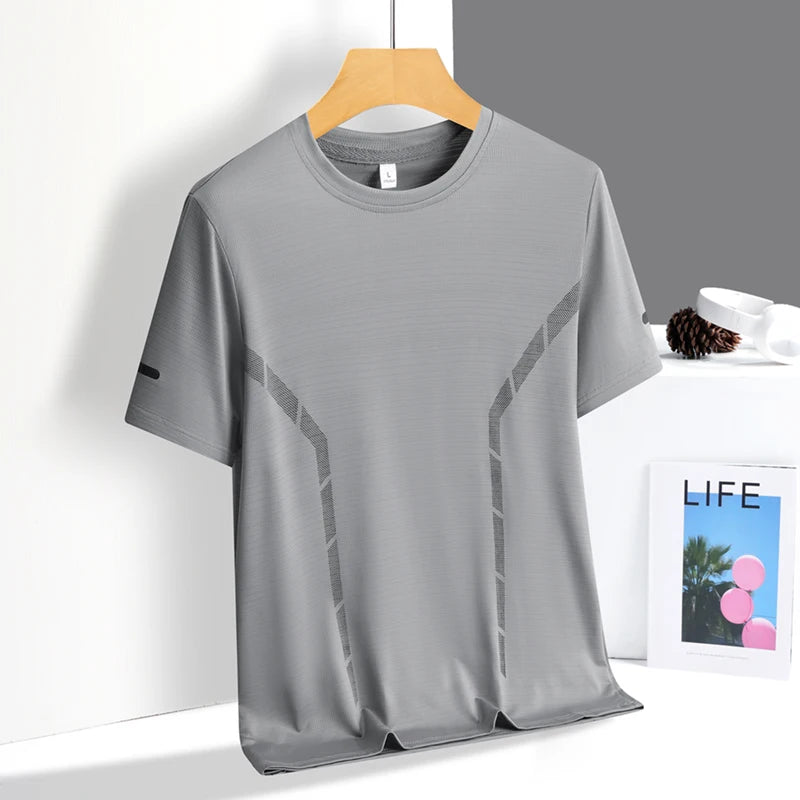 Men's Cooling Running T-Shirt - Quick-Dry Breathable Mesh Athletic Top