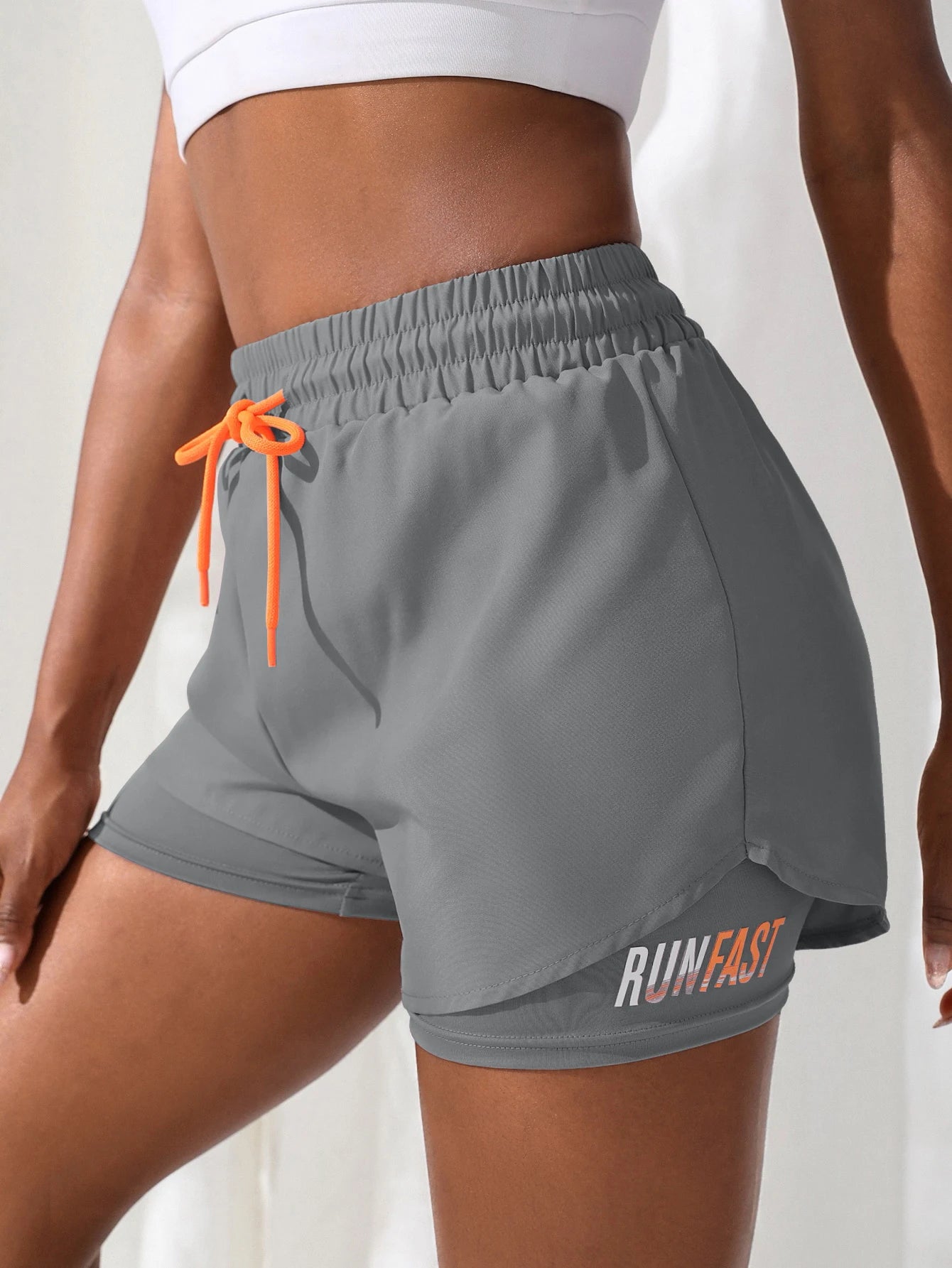 Women's High Waist Yoga Shorts - 4-Way Stretch Athletic Running Shorts